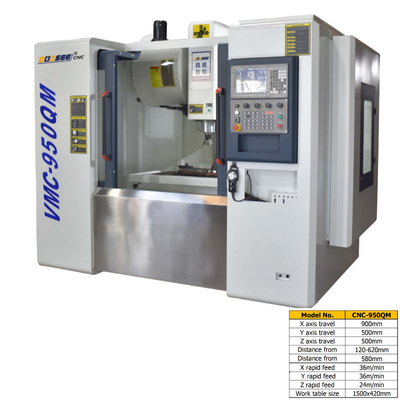 धातु के लिए औद्योगिक वीएमसी 3 एक्सिस सीएनसी वर्टिकल मशीनिंग सेंटर 400 किग्रा मैक्स लोड